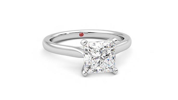 Taylor & Hart Eden Princess Engagement Ring 360 degree image 3