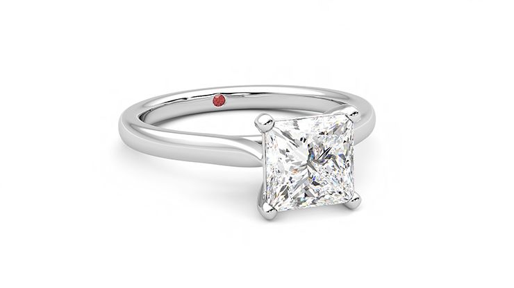 Taylor & Hart Eden Princess Engagement Ring 360 degree image 4