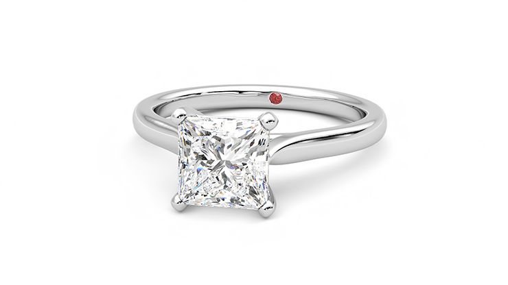 Taylor & Hart Eden Princess Engagement Ring 360 degree image 27
