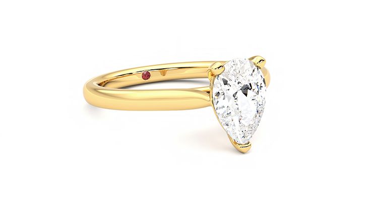 Taylor & Hart Eden Pear Engagement Ring 360 degree image 5