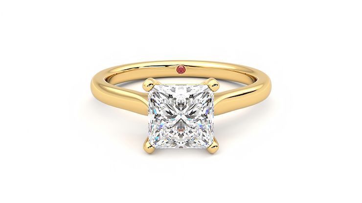 Taylor & Hart Eden Princess Engagement Ring 360 degree image 0