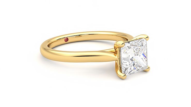 Taylor & Hart Eden Princess Engagement Ring 360 degree image 6