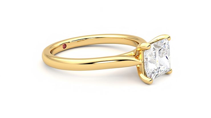 Taylor & Hart Eden Princess Engagement Ring 360 degree image 7