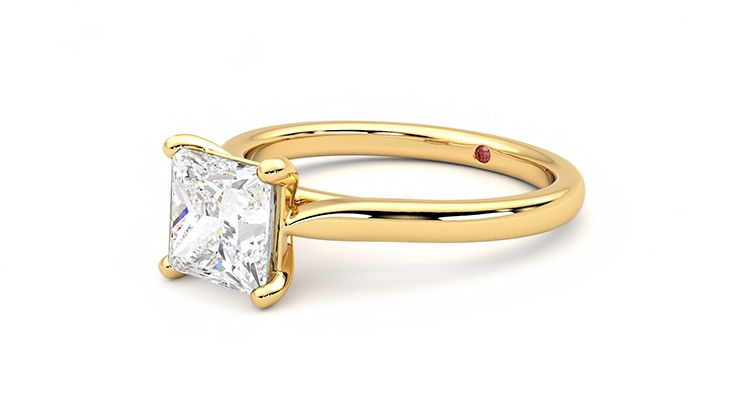 Taylor & Hart Eden Princess Engagement Ring 360 degree image 24