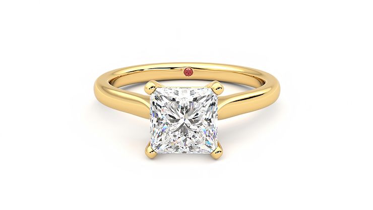 Taylor & Hart Eden Princess Engagement Ring 360 degree image 29