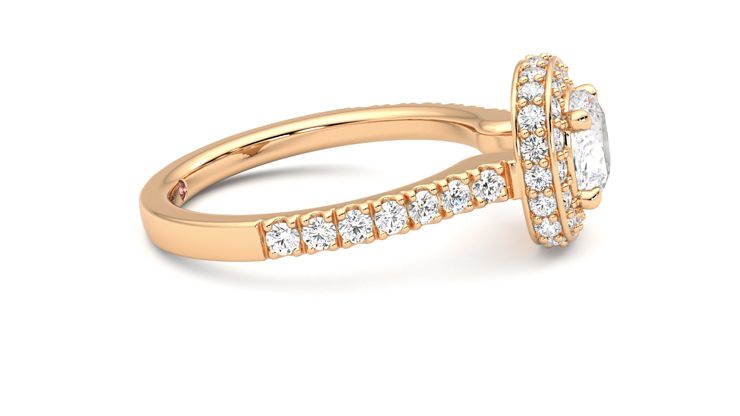 Taylor & Hart Elixir Cushion Engagement Ring 360 degree image 9
