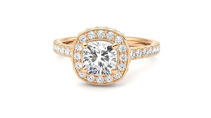 Taylor & Hart Elixir Cushion Engagement Ring 360 degree image 28