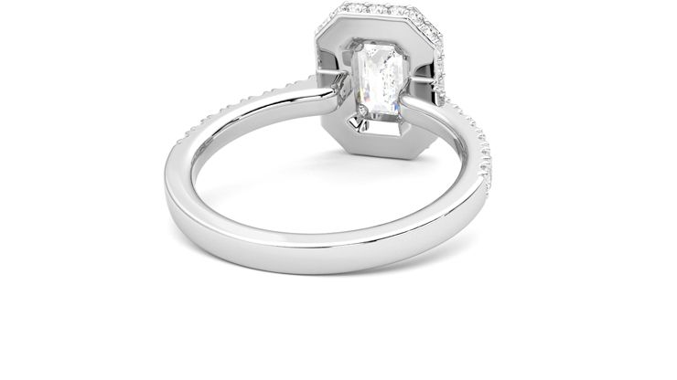Taylor & Hart Elixir Emerald Engagement Ring 360 degree image 14