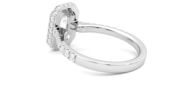 Taylor & Hart Elixir Emerald Engagement Ring 360 degree image 18
