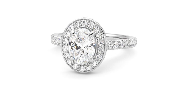 Taylor & Hart Elixir Oval Engagement Ring 360 degree image 27