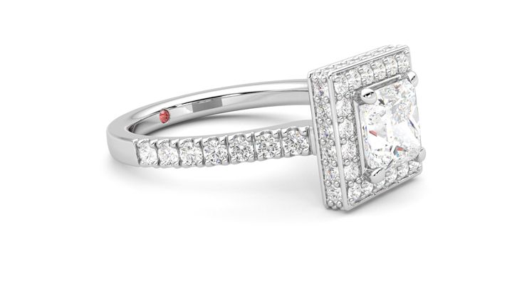Taylor & Hart Elixir Princess Engagement Ring 360 degree image 7