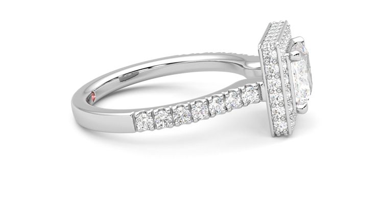 Taylor & Hart Elixir Princess Engagement Ring 360 degree image 9