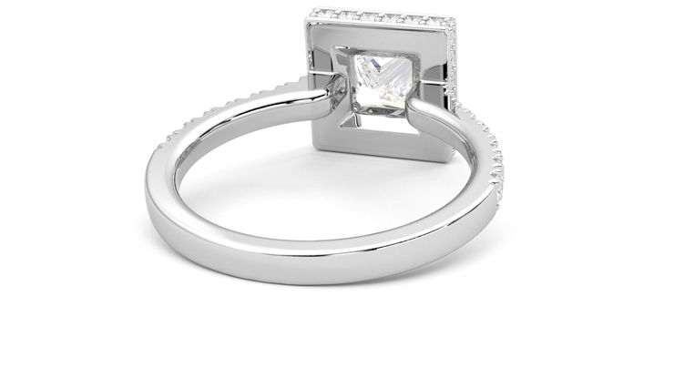 Taylor & Hart Elixir Princess Engagement Ring 360 degree image 14