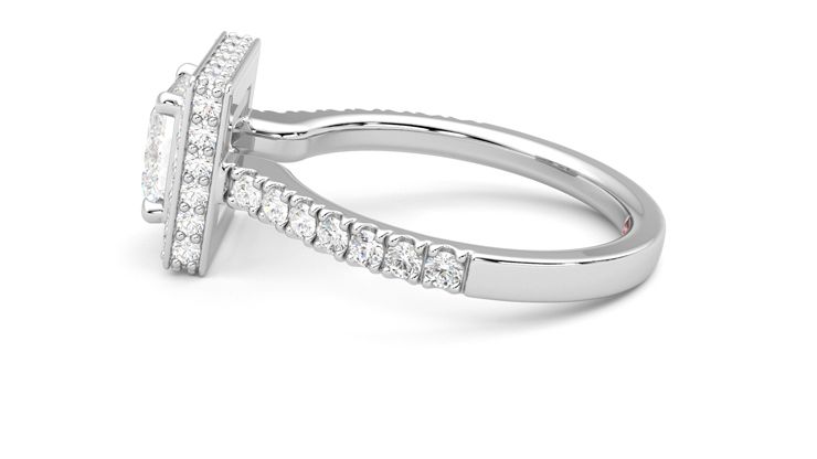 Taylor & Hart Elixir Princess Engagement Ring 360 degree image 20