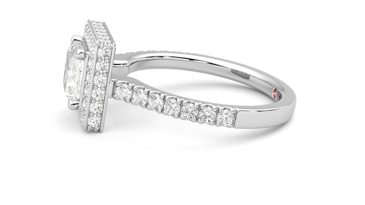 Taylor & Hart Elixir Princess Engagement Ring 360 degree image 21