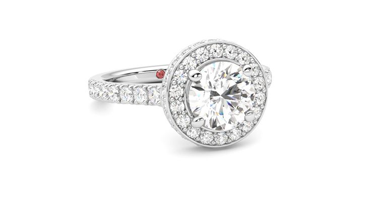 Taylor & Hart Elixir Round Engagement Ring 360 degree image 4