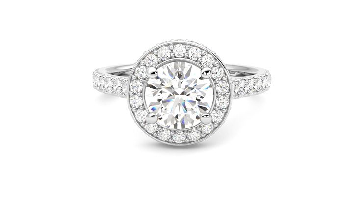 Taylor & Hart Elixir Round Engagement Ring 360 degree image 29