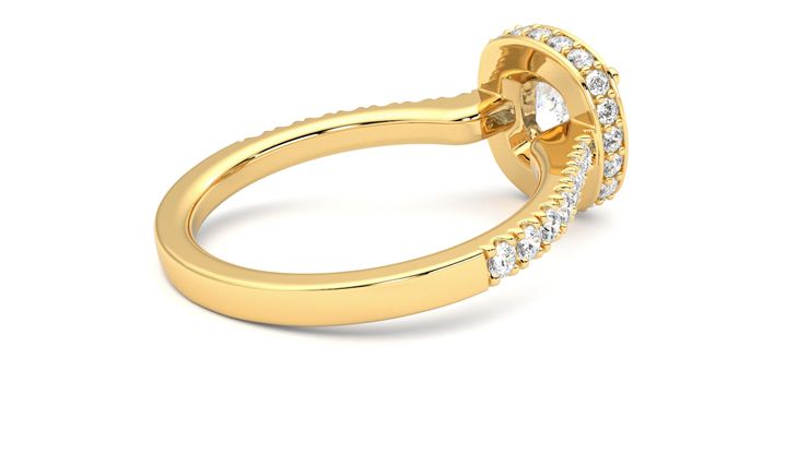 Taylor & Hart Elixir Cushion Engagement Ring 360 degree image 12