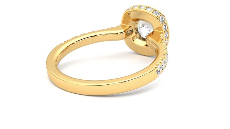 Taylor & Hart Elixir Cushion Engagement Ring 360 degree image 13