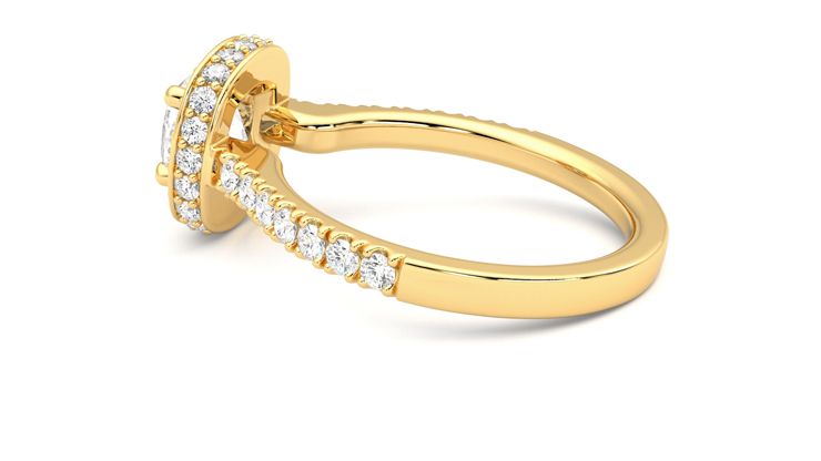 Taylor & Hart Elixir Cushion Engagement Ring 360 degree image 19