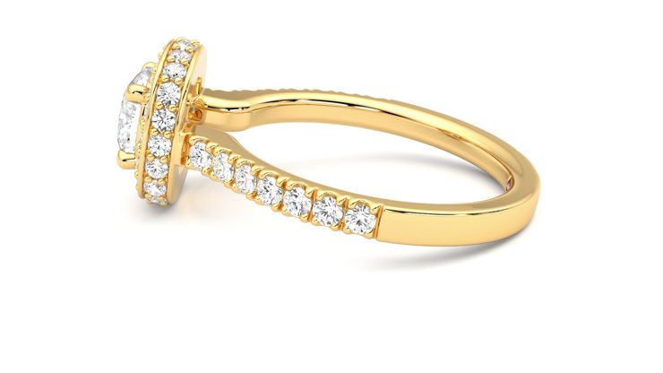 Taylor & Hart Elixir Cushion Engagement Ring 360 degree image 20
