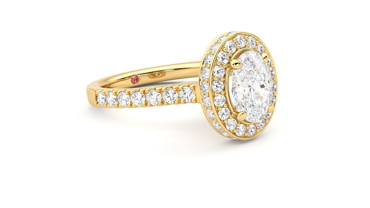 Taylor & Hart Elixir Oval Engagement Ring 360 degree image 6