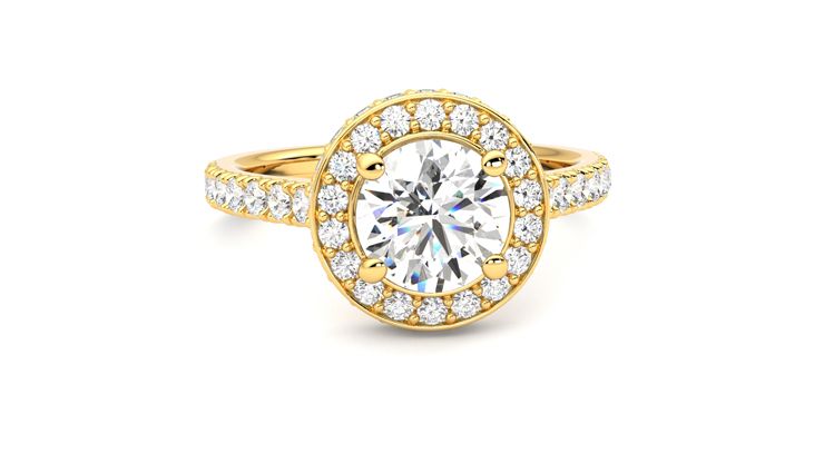 Taylor & Hart Elixir Round Engagement Ring 360 degree image 2