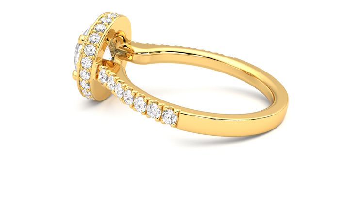 Taylor & Hart Elixir Round Engagement Ring 360 degree image 19
