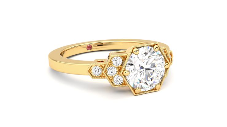 Taylor & Hart Encircle Round Engagement Ring 360 degree image 5