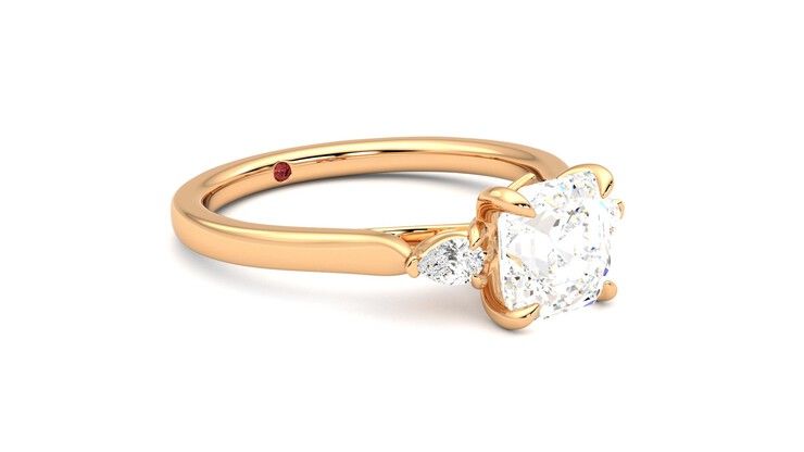Taylor & Hart Faith Asscher Engagement Ring 360 degree image 6