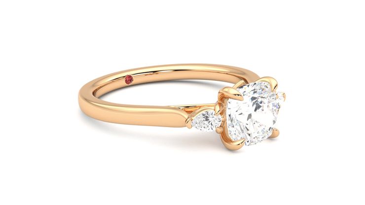 Taylor & Hart Faith Cushion Engagement Ring 360 degree image 6