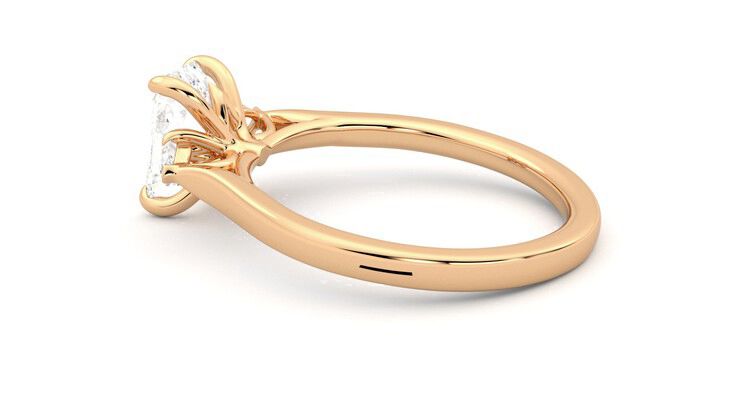 Taylor & Hart Faith Emerald Engagement Ring 360 degree image 19