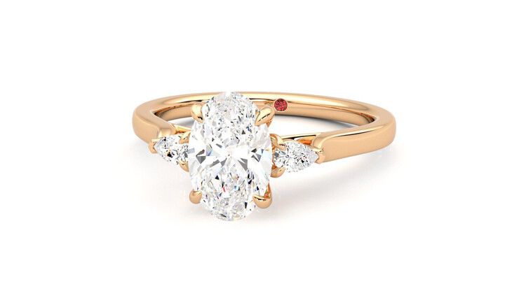 Taylor & Hart Faith Oval Engagement Ring 360 degree image 27