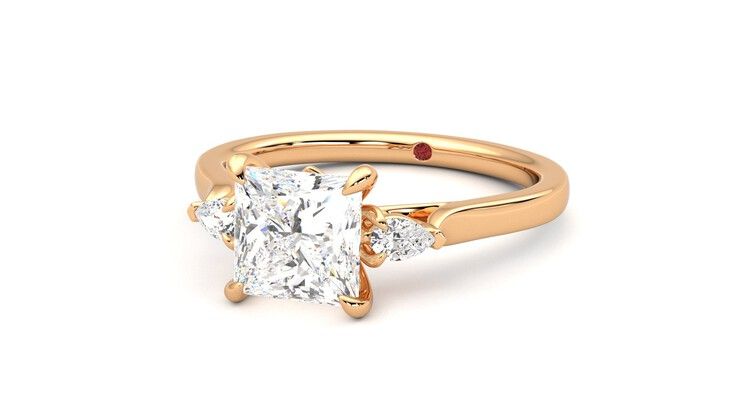 Taylor & Hart Faith Princess Engagement Ring 360 degree image 26