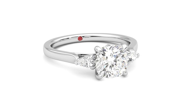 Taylor & Hart Faith Cushion Engagement Ring 360 degree image 4