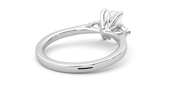 Taylor & Hart Faith Emerald Engagement Ring 360 degree image 13