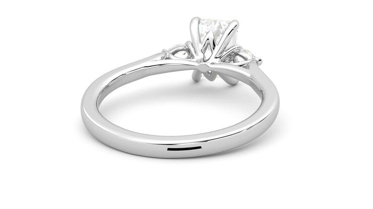 Taylor & Hart Faith Emerald Engagement Ring 360 degree image 14