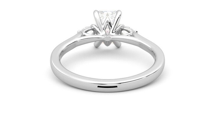 Taylor & Hart Faith Emerald Engagement Ring 360 degree image 15