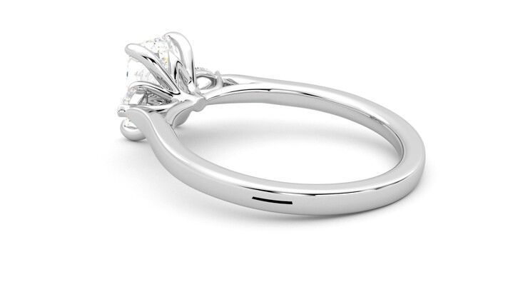 Taylor & Hart Faith Emerald Engagement Ring 360 degree image 18