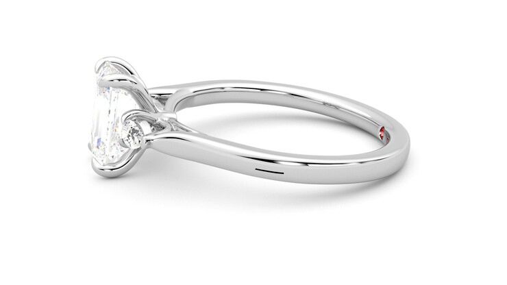 Taylor & Hart Faith Emerald Engagement Ring 360 degree image 21