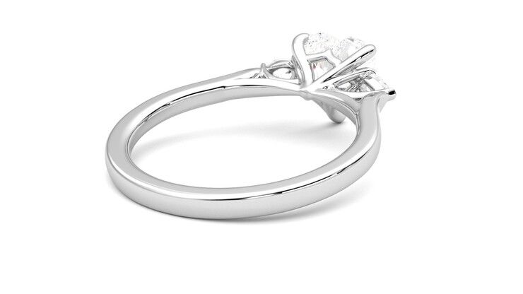 Taylor & Hart Faith Heart Engagement Ring 360 degree image 13