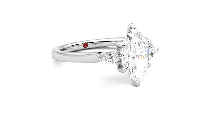 Taylor & Hart Faith Marquise Engagement Ring 360 degree image 5