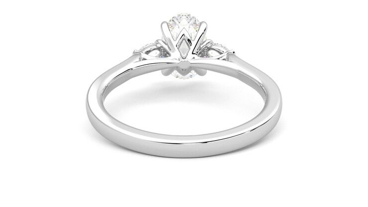 Taylor & Hart Faith Oval Engagement Ring 360 degree image 15