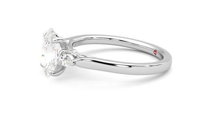 Taylor & Hart Faith Oval Engagement Ring 360 degree image 22