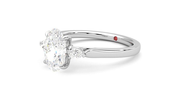 Taylor & Hart Faith Oval Engagement Ring 360 degree image 24