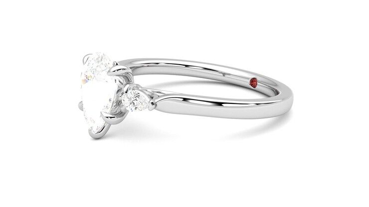 Taylor & Hart Faith Pear Engagement Ring 360 degree image 23