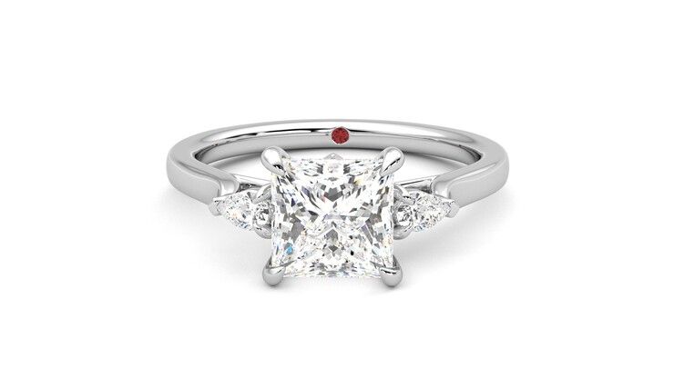 Taylor & Hart Faith Princess Engagement Ring 360 degree image 29