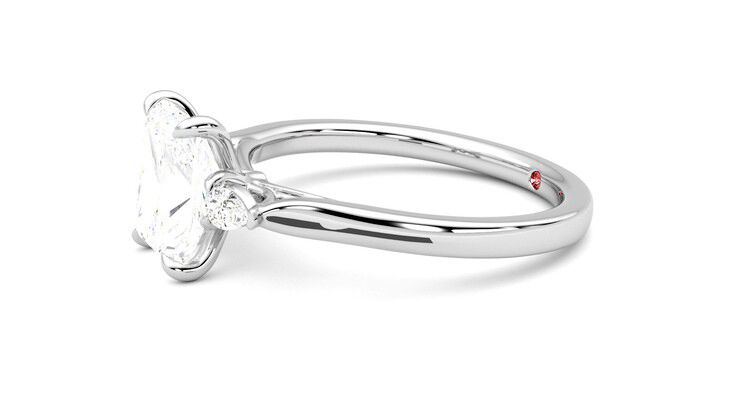 Taylor & Hart Faith Radiant Engagement Ring 360 degree image 22
