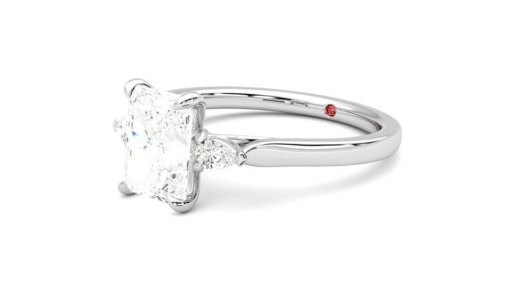 Taylor & Hart Faith Radiant Engagement Ring 360 degree image 24