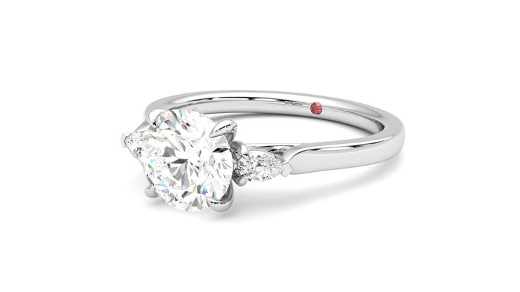 Taylor & Hart Faith Round Engagement Ring 360 degree image 25